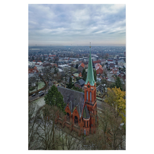 Poster 30x20 cm "Erlöserkirche HH-Lohbrügge" artboxONE - Städte,Städte / Hamburg,Reise,Architektur,Reise / Länder