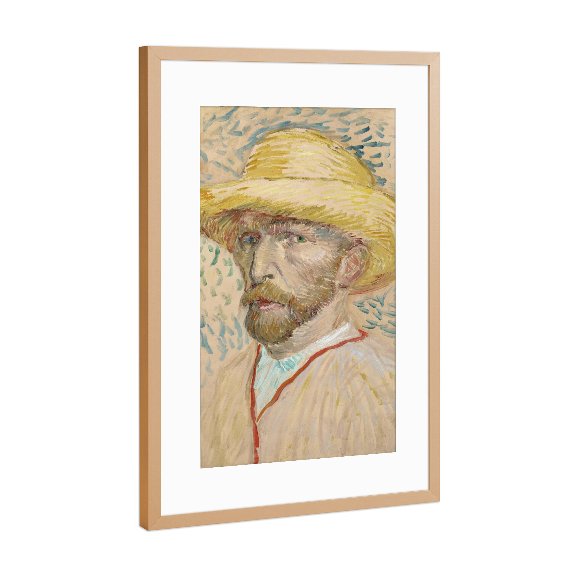 Poster mit Rahmen Kupfer "Selbstportrait Van Gogh" artboxONE - Menschen,Fashion,Männer