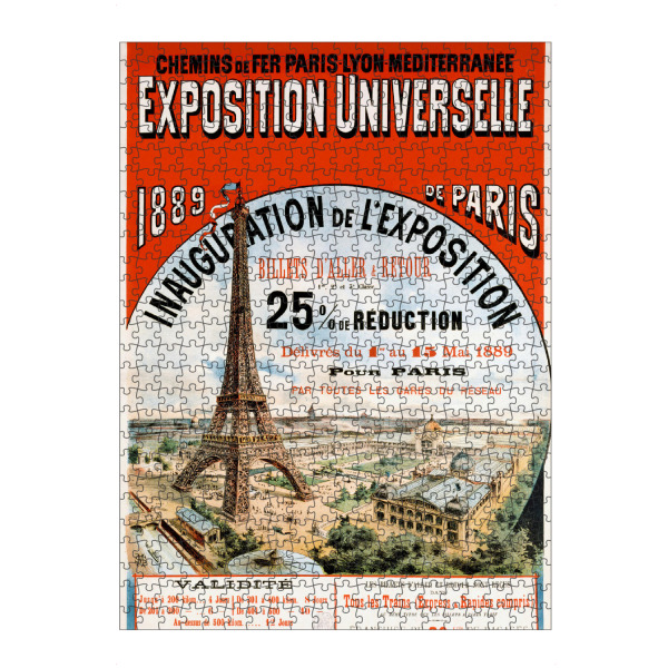 artboxONE Puzzle "Paris Expo 1889 Eiffelturm" artboxONE - Städte,Typografie,Reise,Städte / Paris