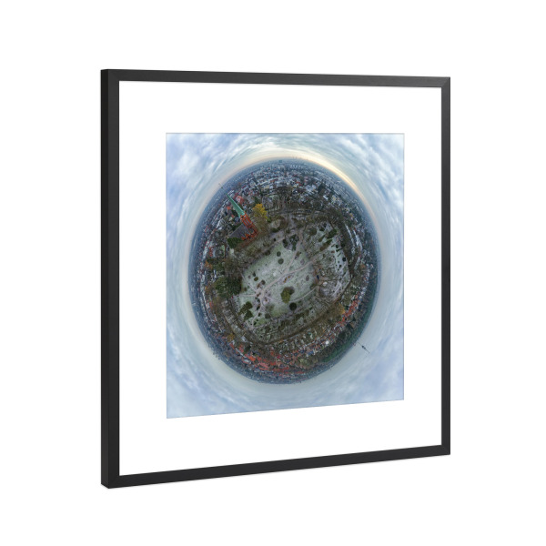 Poster mit Rahmen Schwarz (Metallic) "Hamburg Alt-Lohbrügge - Winter" artboxONE - Städte,Städte / Hamburg,Reise,Architektur,Reise / Strand und Meer