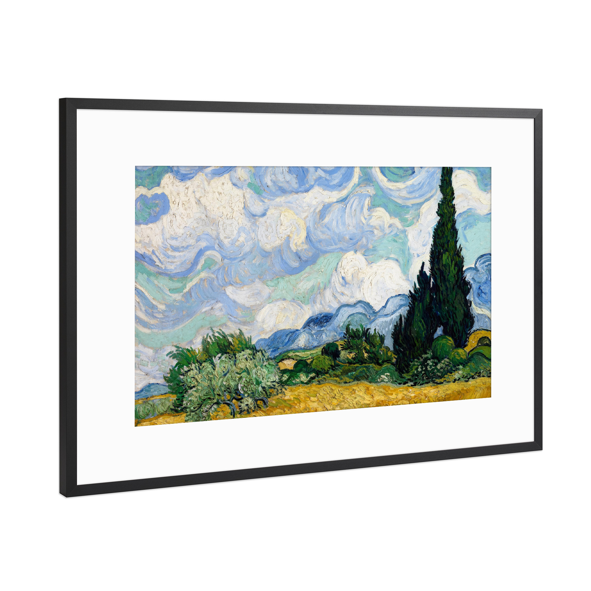 Poster mit Rahmen Schwarz (Metallic) "Weizenfeld" artboxONE - Natur,Reise,Reise / Länder