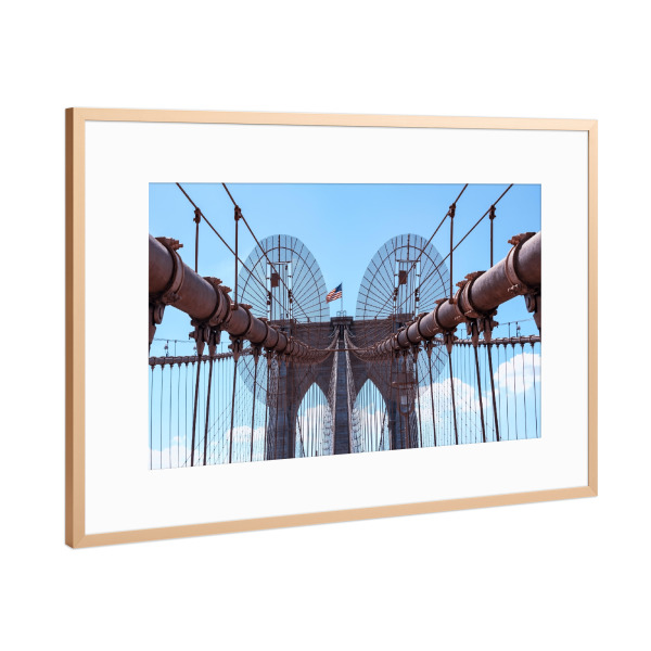 Poster mit Rahmen Kupfer "Brooklyn" artboxONE - Städte,Städte / New York,Reise,Architektur,Reise / Länder