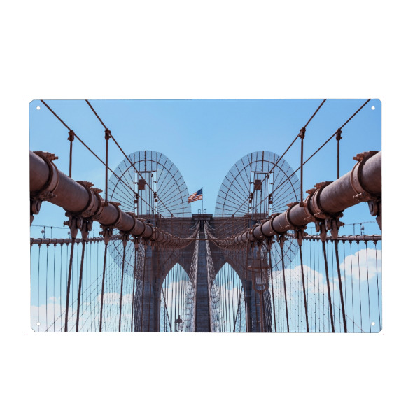 Metall Poster "Brooklyn" artboxONE - Städte,Städte / New York,Reise,Architektur,Reise / Länder