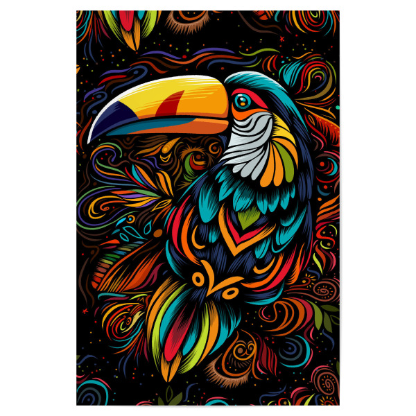 Poster "Tropischer Stammes-Tukan" artboxONE - Tiere,Comic
