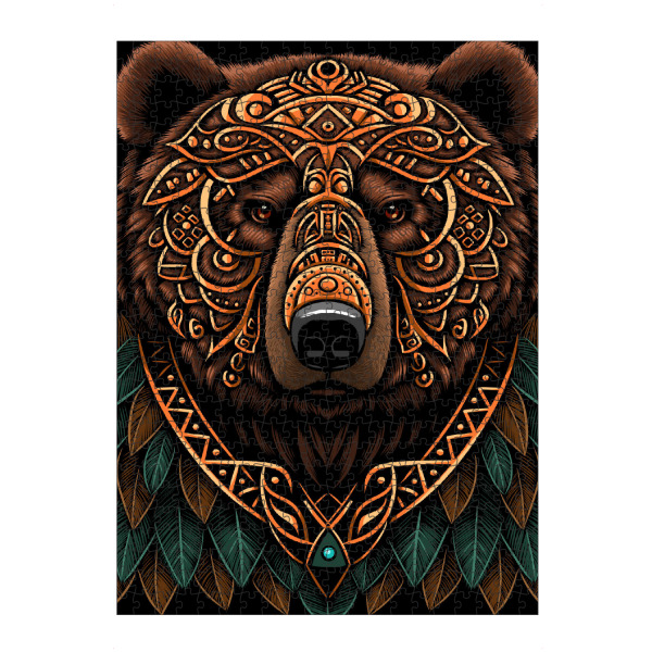 artboxONE Puzzle "Bear Grizzly Stammeshäuptling" artboxONE - Tiere,Comic