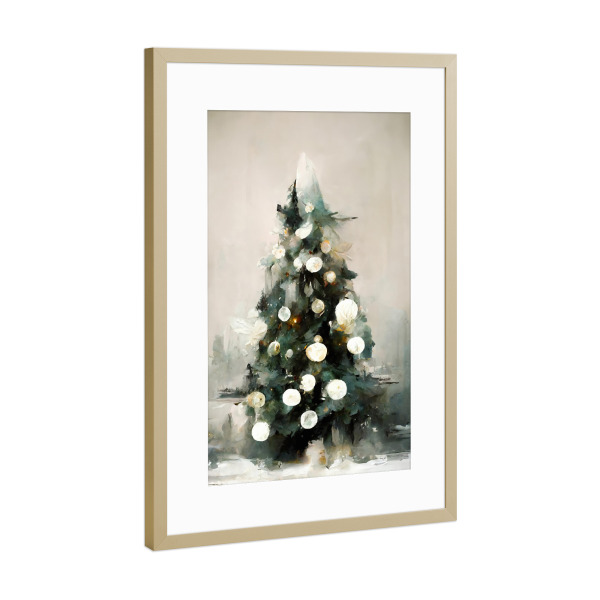 Poster mit Rahmen Gold "Pastel Christmas" artboxONE - Abstrakt,Weihnachten,Für Mama,Für Papa