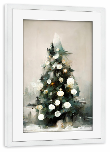 Poster mit Rahmen weiß "Pastel Christmas" artboxONE - Abstrakt,Weihnachten,Für Mama,Für Papa