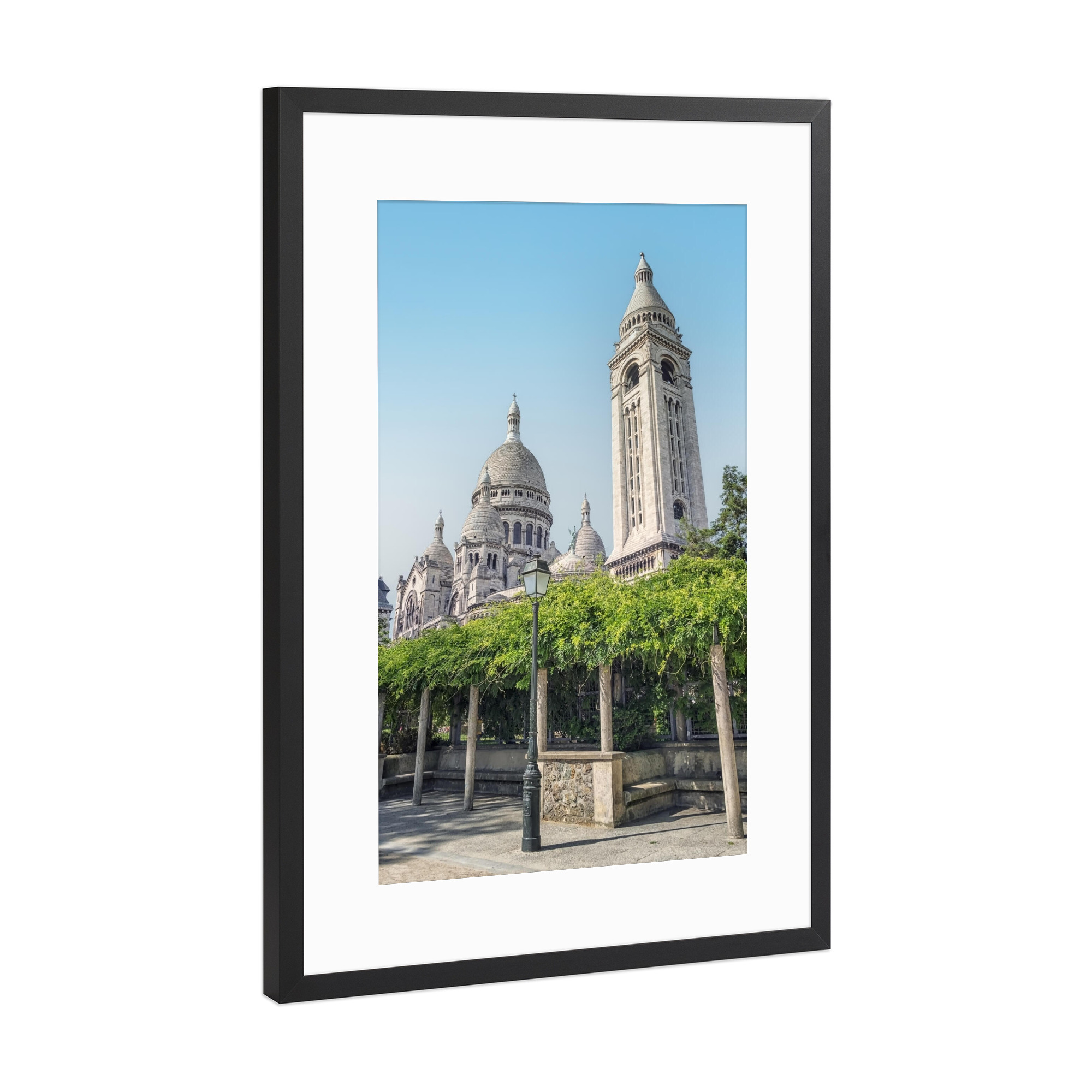 Poster mit Rahmen Schwarz (Metallic) "Basilika Sacré Coeur" artboxONE - Städte,Reise,Architektur,Städte / Paris,Reise / Länder