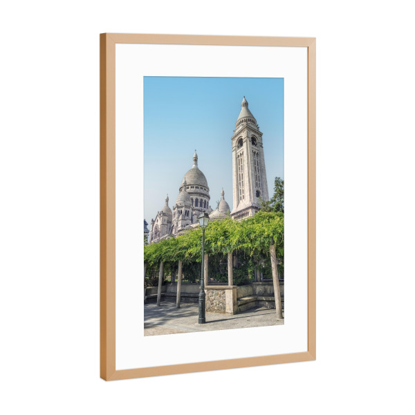 Poster mit Rahmen Kupfer "Basilika Sacré Coeur" artboxONE - Städte,Reise,Architektur,Städte / Paris,Reise / Länder