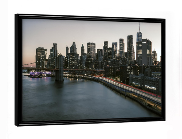 Poster mit schwarzem Rahmen "Die Stadt New York" artboxONE - Städte,Städte / New York,Reise,Architektur,Reise / Länder