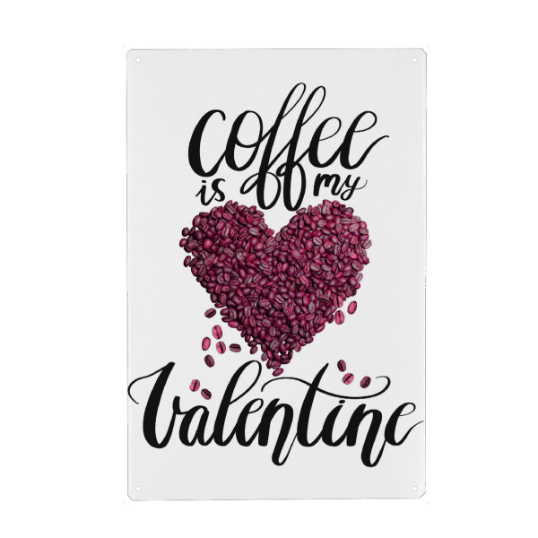 Holzbild "Kaffee ist mein Valentinsgruß" artboxONE - Essen & Trinken,Fashion,Buchstaben,Für Mama,Festivals