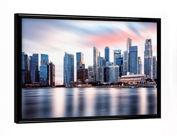 Poster mit schwarzem Rahmen "Marina Sonnenuntergang" artboxONE - Reise,Architektur,Reise / Asien,Reise / Länder,Städte / Singapur
