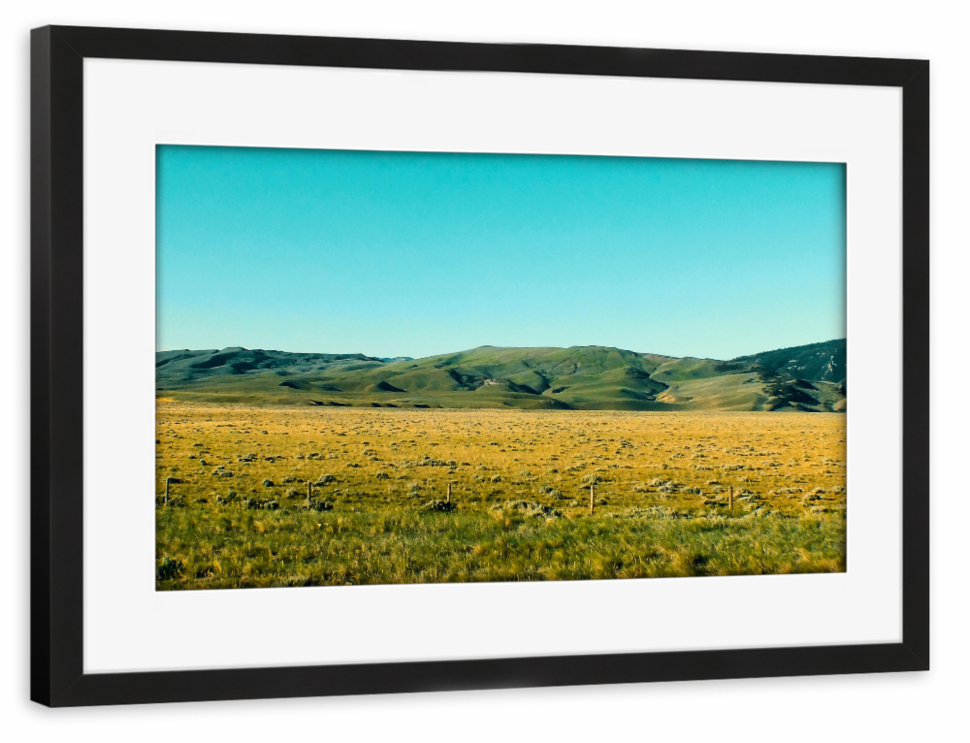Poster mit Rahmen schwarz "Prärielandschaft in Montana" artboxONE - Natur,Reise,Reise / Länder