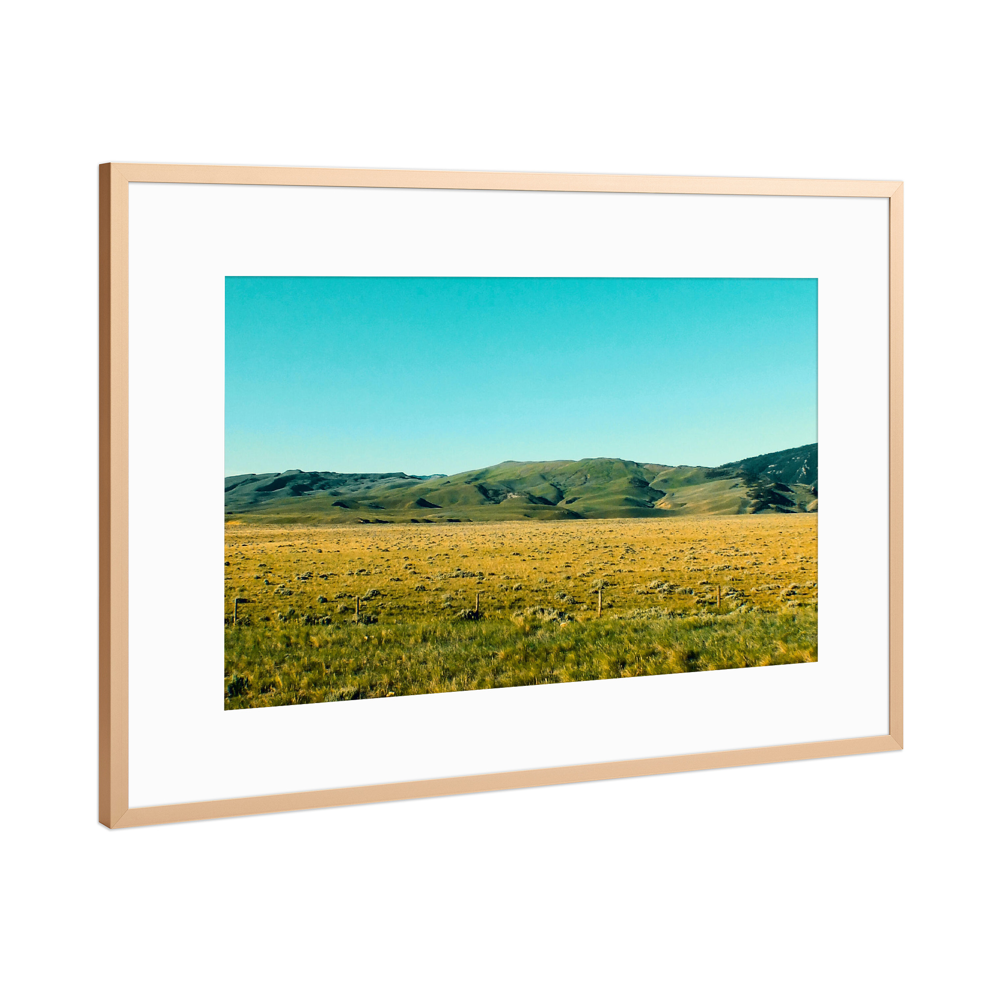 Poster mit Rahmen Kupfer "Prärielandschaft in Montana" artboxONE - Natur,Reise,Reise / Länder