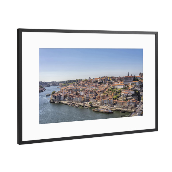 Poster mit Rahmen Schwarz (Metallic) "Porto-Stadt" artboxONE - Städte,Reise,Architektur,Reise / Länder,Städte / Weitere