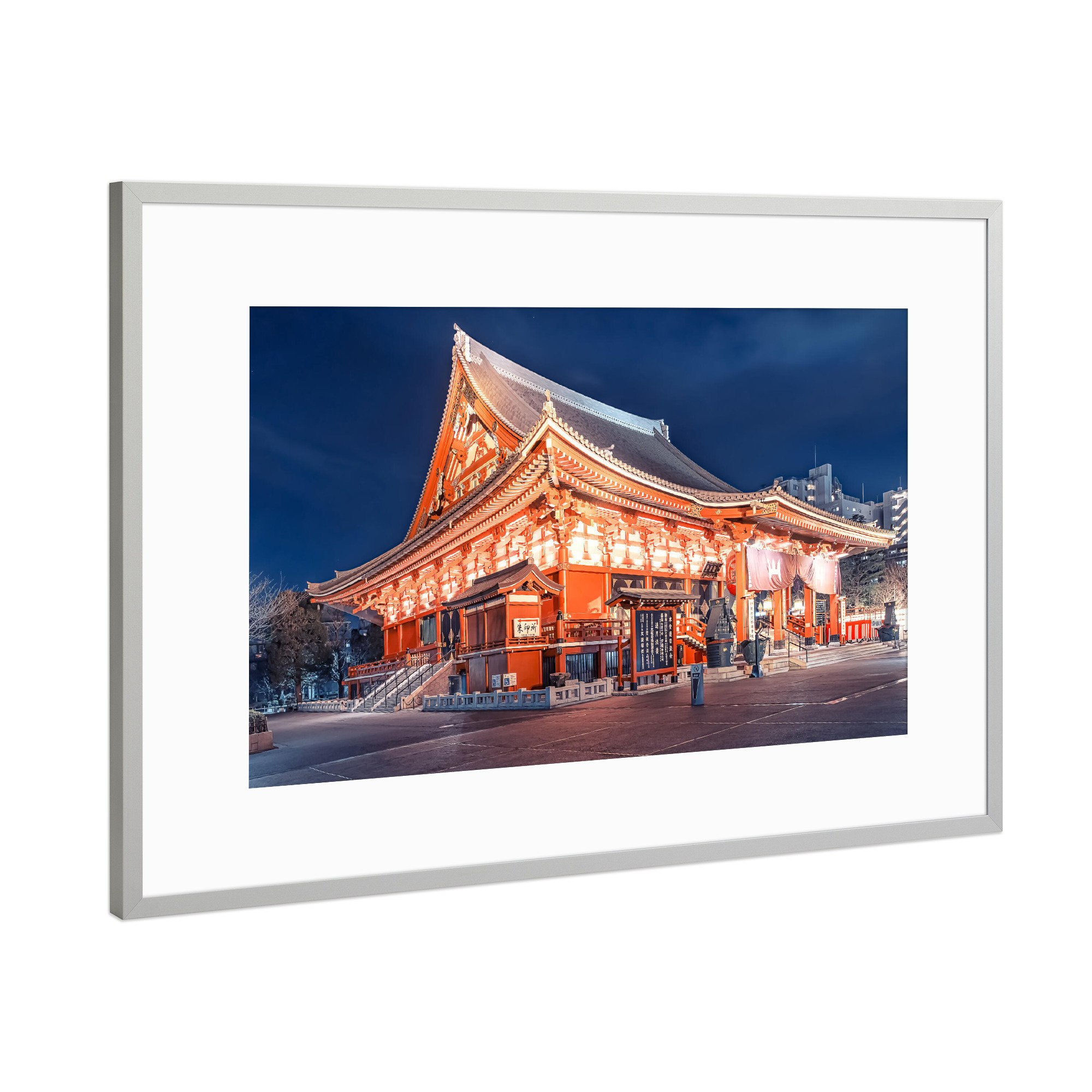 Poster mit Rahmen Silber "Asakusa-Heiligtum" artboxONE - Städte,Reise,Architektur,Reise / Asien,Städte / Tokio