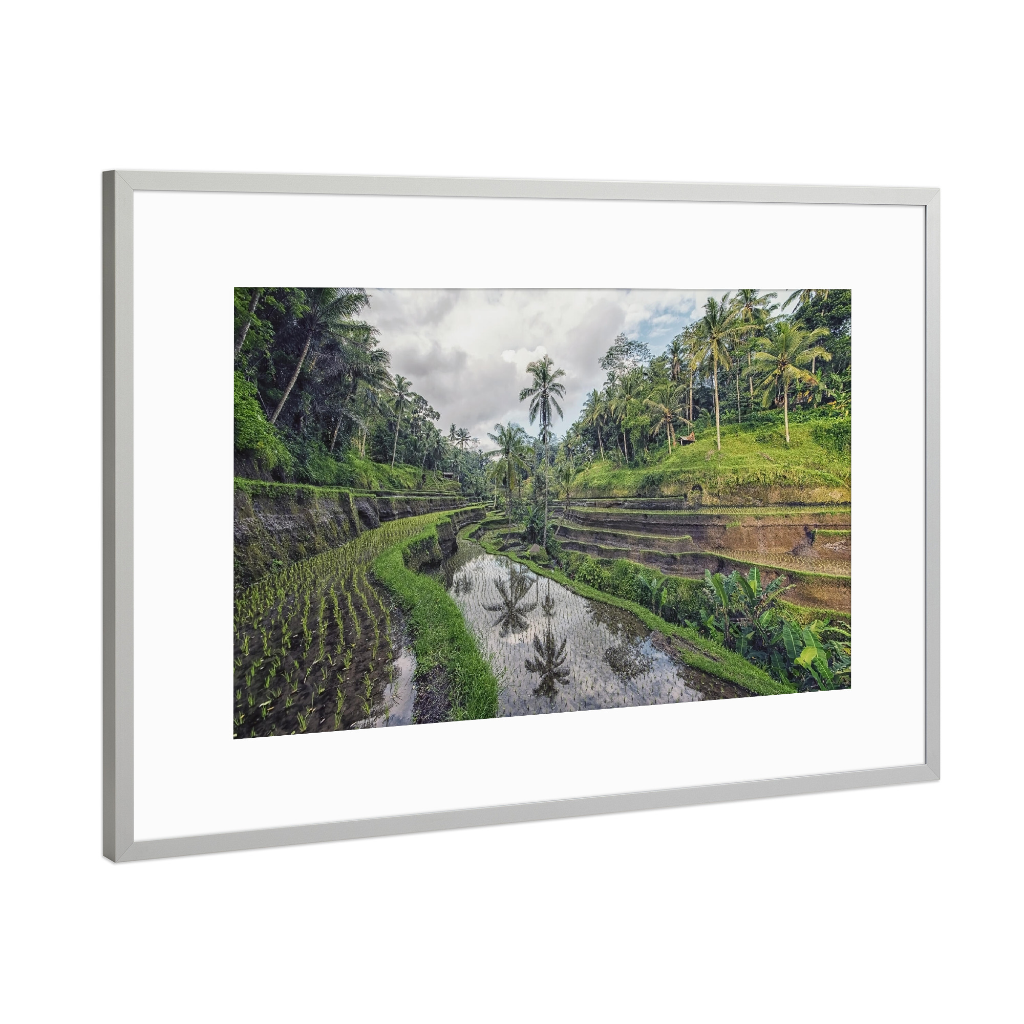 Poster mit Rahmen Silber "Bali-Landschaft" artboxONE - Natur,Reise,Reise / Asien,Reise / Länder