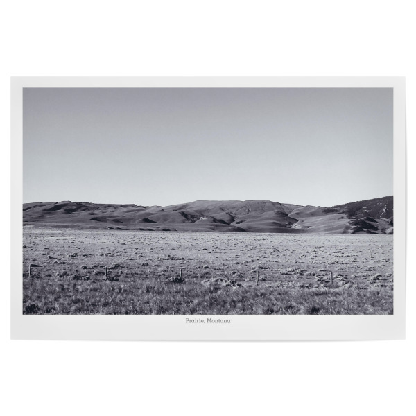 Poster "Prärie in Montana" artboxONE - Natur,Reise,Schwarzweiß,Reise / Länder