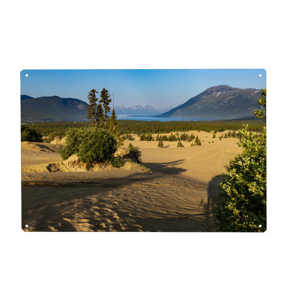 Holzbild "Carcross in Kanada" artboxONE - Natur - Wüste,Kanada,Carcross,Dünen,Sand,Landschaft,Natur,Yukon,Alaska highway