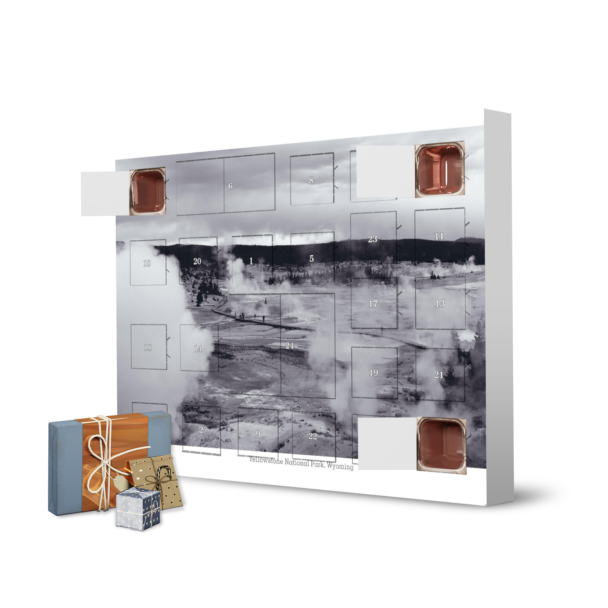 Adventskalender zum Selbstbefüllen Landschaft im Yellowstone artboxONE Adventskalender Reise
