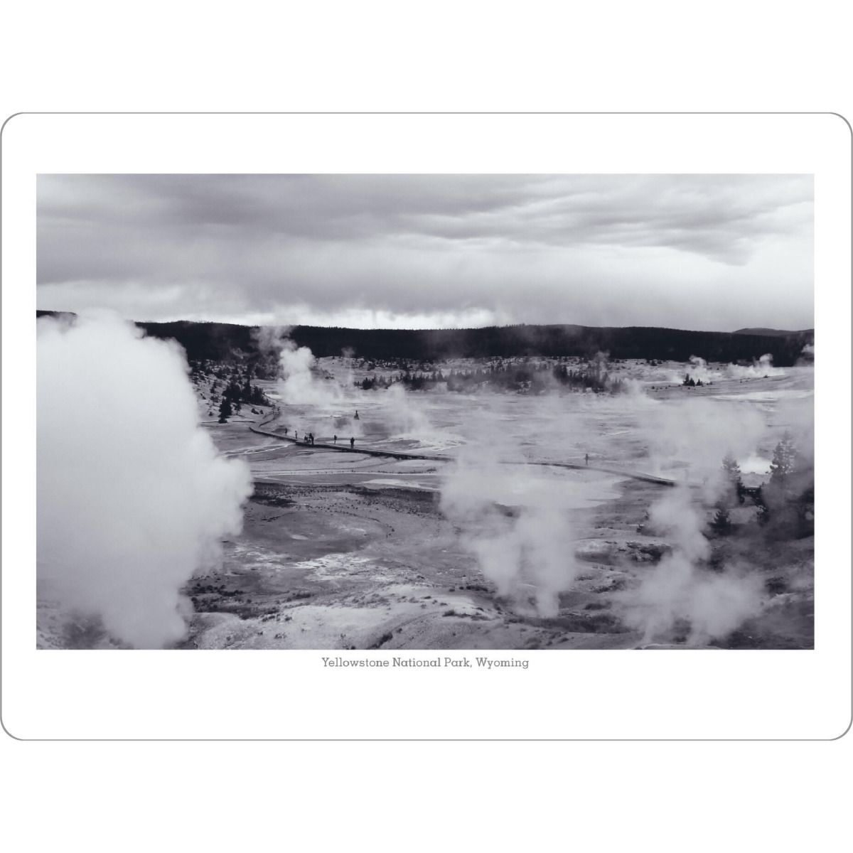 Tischset "Landschaft im Yellowstone" artboxONE - Reise,Schwarzweiß,Reise / Länder