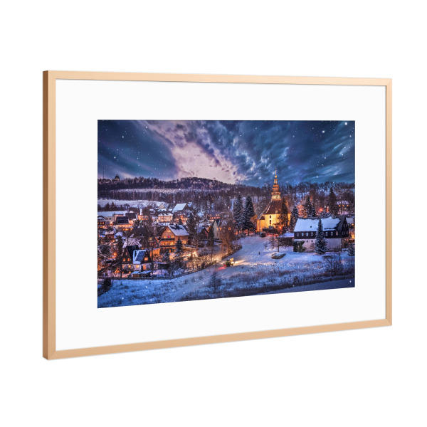 Poster mit Rahmen Kupfer "Seiffen" artboxONE - Architektur,Weihnachten