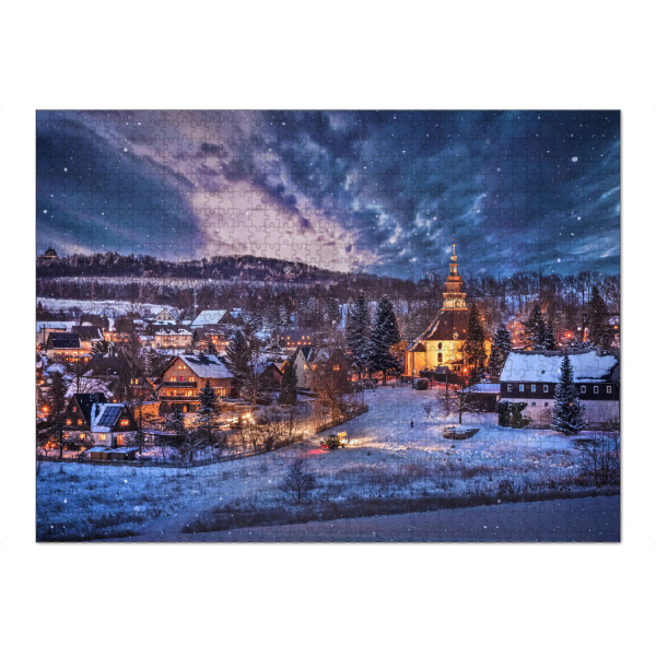 Puzzle Ravensburger "Seiffen" artboxONE - Architektur,Weihnachten