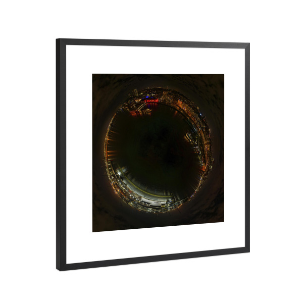 Poster mit Rahmen Schwarz (Metallic) "Hamburg Hafen Dock11 - Planet" artboxONE - Städte,Städte / Hamburg,Reise,Architektur,Reise / Länder