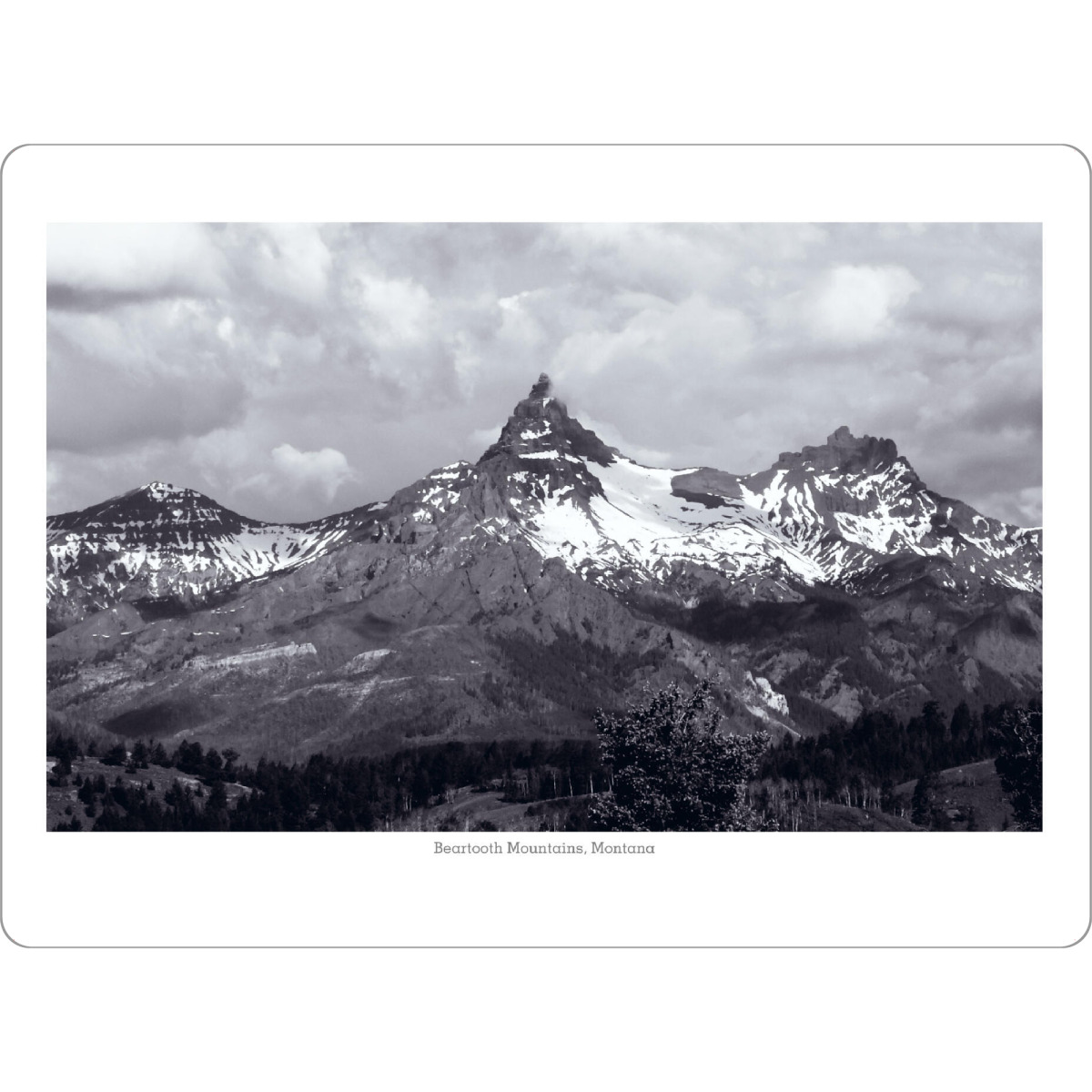 Tischset "Beartooth Mountains" artboxONE - Natur,Reise,Schwarzweiß,Reise / Länder