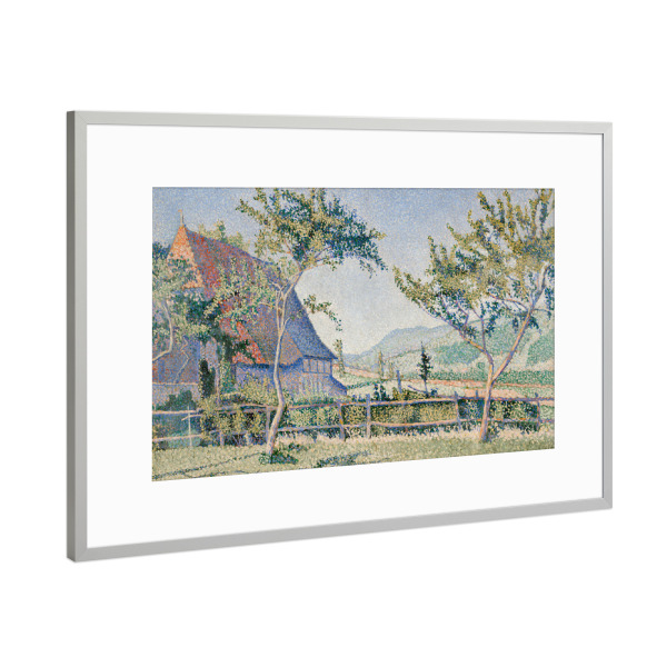 Poster mit Rahmen Silber "Comblat-le-Château, die Wiese" artboxONE - Natur,Reise,Reise / Länder