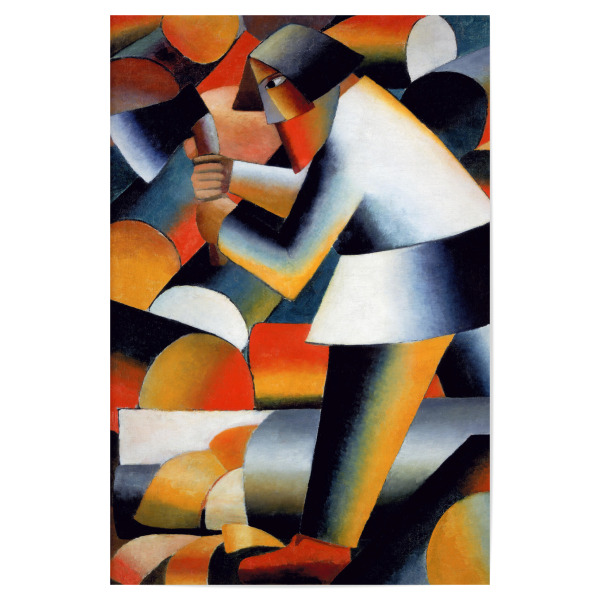 Poster "Der Holzfäller" artboxONE - Abstrakt,Menschen,Geometrie,Männer