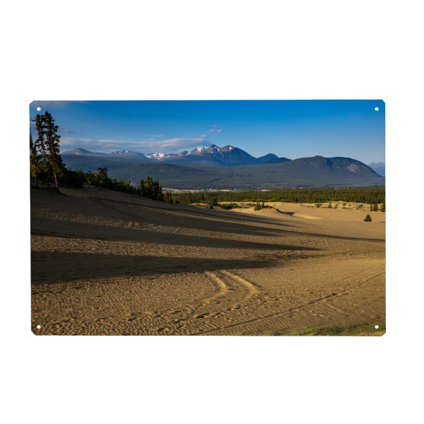 Holzbild "Wüste Carcross in Kanada" artboxONE - Natur - Wüste,Kanada,Carcross,Dünen,Sand,Landschaft,Natur,Yukon,Alaska highway