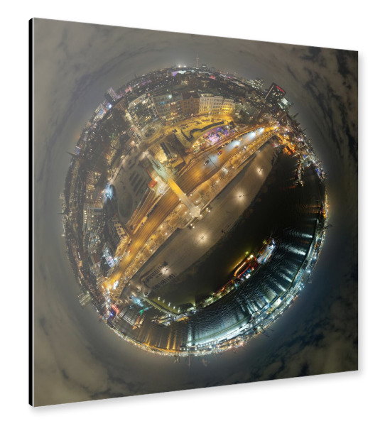 Alu-Dibond "Hamburg Hafenstraße - Planet" 30x30 cm artboxONE