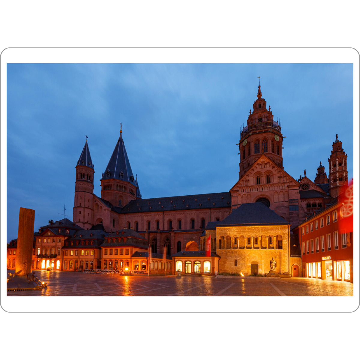 Tischset "Mainzer Dom in Rheinland Pfalz" artboxONE - Architektur - Mainz,Dom mainzer dom,Kirche,Religion,Rheinland pfalz,Nacht,Beleuchtet,Deutschland