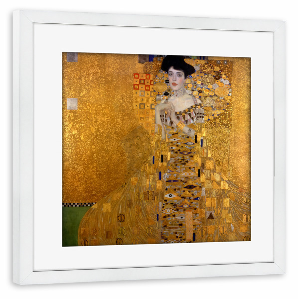 Poster mit Rahmen weiß "Porträt von Adele Bloch-Bauer" artboxONE - Menschen,Fashion