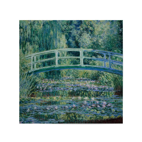 Poster 20x20 cm "Seerosen und japanische Brücke" artboxONE - Natur,Floral