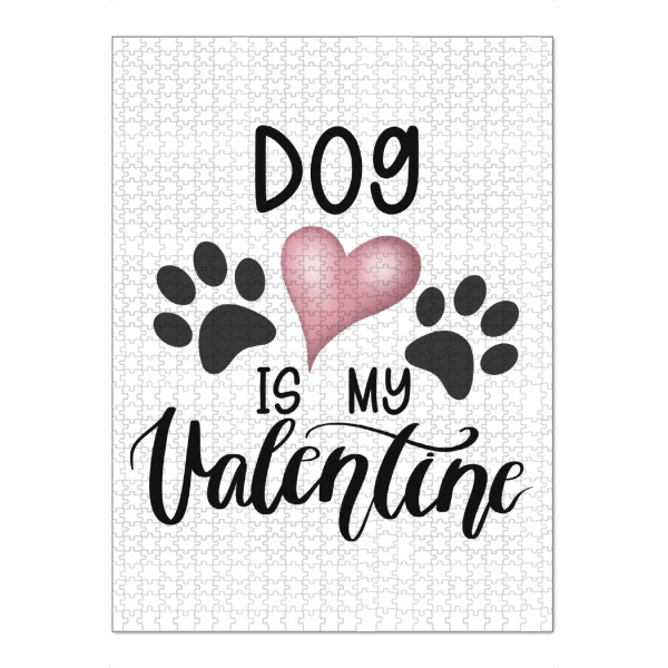 Puzzle Ravensburger "Hund ist mein Valentinsgruß" artboxONE - Liebe,Fashion,Buchstaben,Für Mama,Festivals