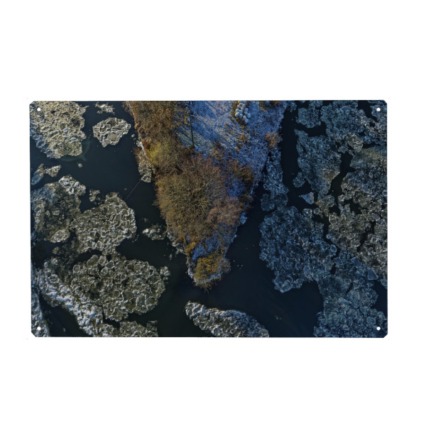 Holzbild "Eisteiler -Landspitze im Treib-Eis" artboxONE - Städte,Natur,Reise,Reise / Länder,Städte / Weitere