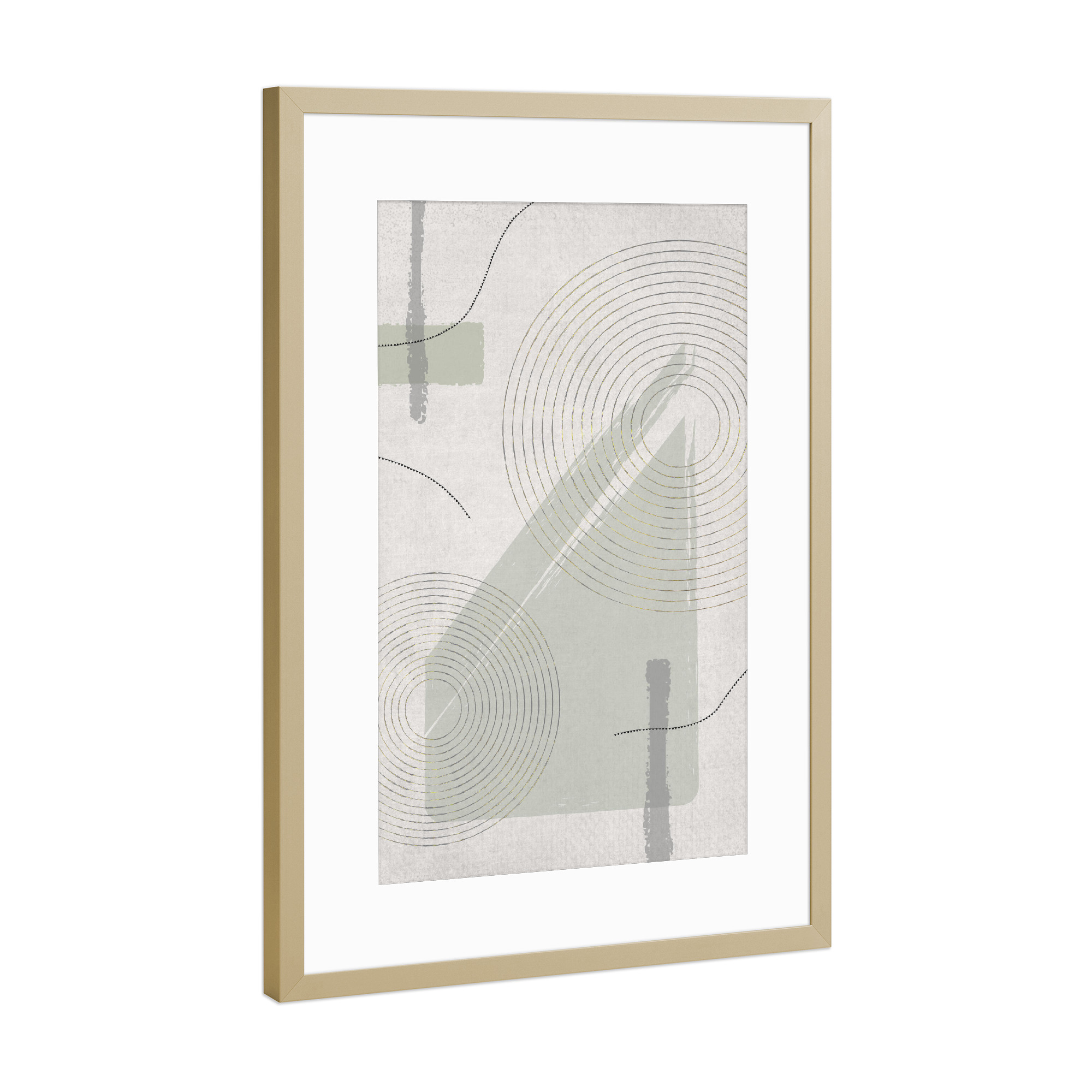 Poster mit Rahmen Gold "Boho Style Nr. 1 - Fantasie" artboxONE - Abstrakt,Geometrie