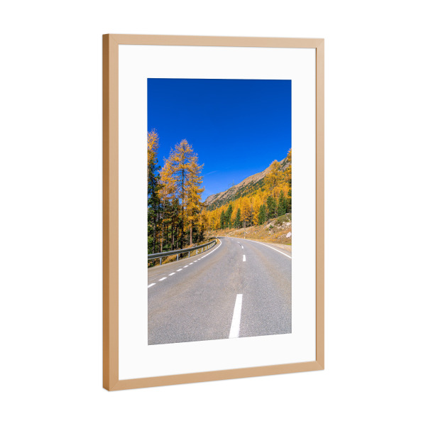 Poster mit Rahmen Kupfer "Herbststrasse" artboxONE - Natur,Reise,Reise / Länder