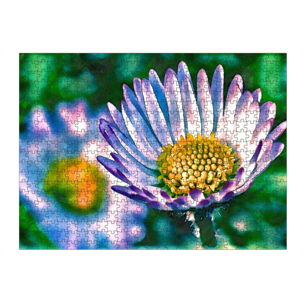 Puzzle Ravensburger "Gänseblümchen Aquarell" artboxONE - Floral,Abstrakt - Gänseblümchen,Blumen,Aquarell - Bild gänseblümchen