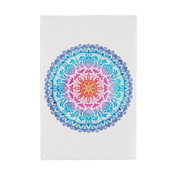 Holzbild "Mandala im Farbenrausch" artboxONE - Floral,Abstrakt