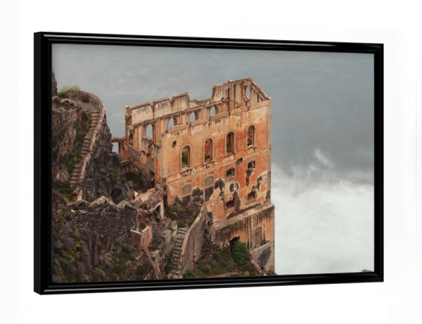 Poster mit schwarzem Rahmen "Ruinas de Gordejuela" artboxONE - Reise,Architektur,Buchstaben / L,Buchstaben / N