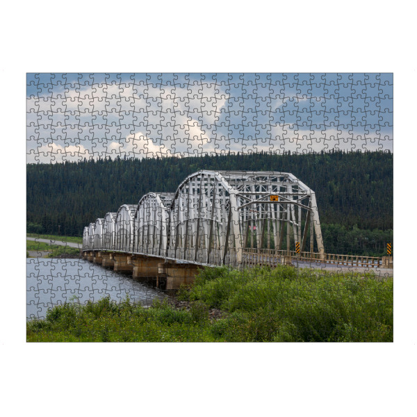 Puzzle Ravensburger "Brücke am Alaska Highway" artboxONE - Architektur