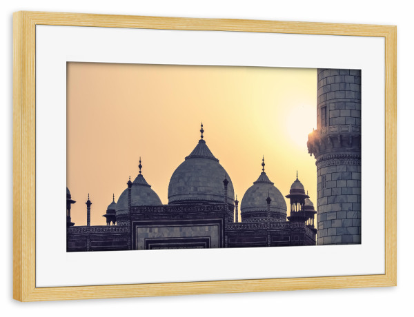 Poster mit Rahmen kiefer "Taj-Silhouette" artboxONE - Städte,Reise,Architektur,Reise / Asien,Reise / Länder
