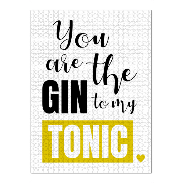 Puzzle Ravensburger "You are the Gin to my Tonic" artboxONE - Typografie,Essen & Trinken,Liebe,Essen & Trinken / Alkohol