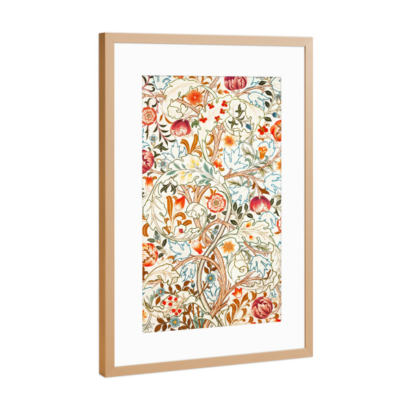 Poster mit Rahmen Kupfer "Acanthus Portiere" artboxONE - Natur,Floral,Abstrakt,Für Mama,Für Papa
