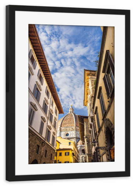 Poster mit Rahmen schwarz "Dom, Häuser, Himmel" artboxONE - Reise,Architektur,Reise / Länder,Städte / Weitere