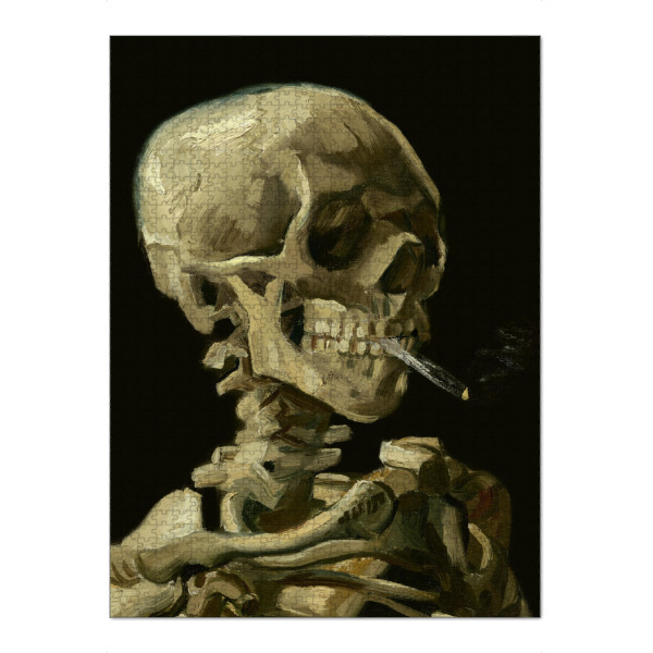 Puzzle Ravensburger "Schädel mit brennender Zigarette" artboxONE - Menschen,Fiktion,Halloween,Lustig