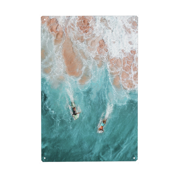 Metall Poster "Rosa Schaum" artboxONE - Natur,Menschen,Reise / Strand und Meer,Städte / Sydney,Sport / Sommerspiele